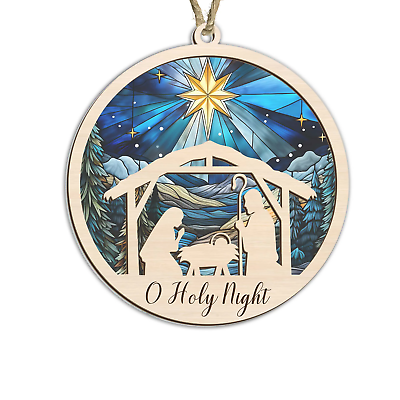 #ad Oh Holy Night Nativity Of Jesus Christmas Suncatcher Ornament TQN1720TDH $22.99