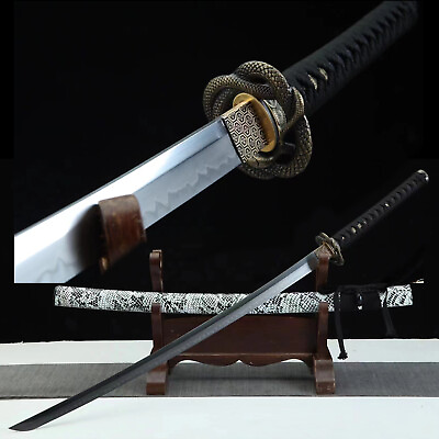 #ad Snake Theme T10 Steel Clay Tempered Razor Sharp Japanese Samurai Sword Katana $116.99