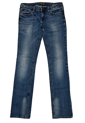 #ad Rerock for Express Jeans Women Size 6 Measure 29x33 Dark Slim Straight Denim $12.65