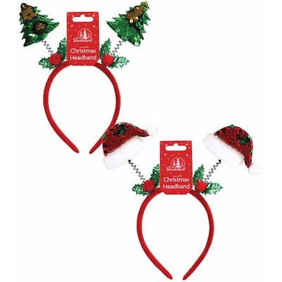 #ad Sequin Wobbly Headband Christmas Festive Xmas Shiny Fancy Dress Costume Idea GBP 3.19