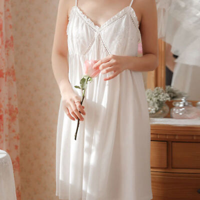 #ad Women Modal Cotton Sexy Lace Dress Nightgown Sleepwear Sling Nightdress Pajamas $14.99