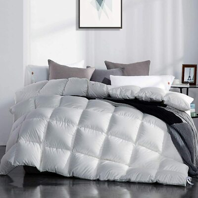 #ad SNOWMAN Luxury Goose Down Comforter Duvet Insert Queen Size Winter Warm $89.99
