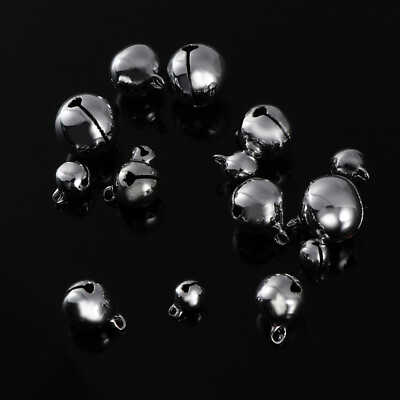 #ad 100Pcs Mini Slotted Ringent Bells for Pet Dog Puppy Decoration Silver $8.39