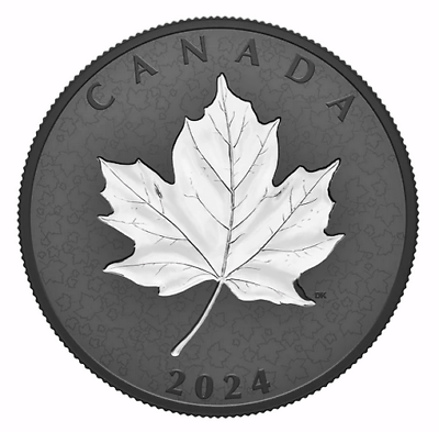 #ad 2024 Canada Maple Leaves in Motion $50 5 oz INCUSE Rhodium over 99.99% silver C $799.99