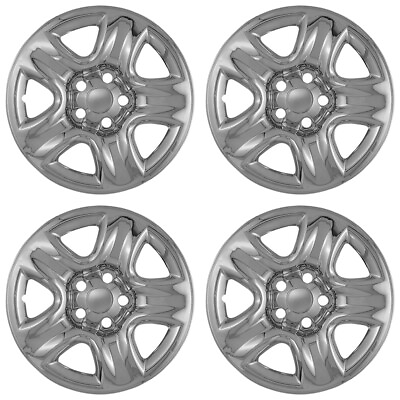 #ad 4 CHROME 16quot; Wheel Skins Hub Caps 5 Spoke Steel Rim Covers for 01 05 Toyota RAV4 $88.99