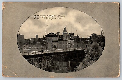 #ad Wilmington Delaware Washington Street Bridge North Side Vintage Postcard $7.29