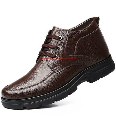 #ad Mens warm business Plush lined Snow boots Ankle Boots Casual antiskid Work Shoes $51.74