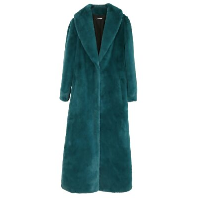 #ad 2023 Women#x27;s winter artificial fur long sleeved shawl collar lapel coat parka GBP 146.06