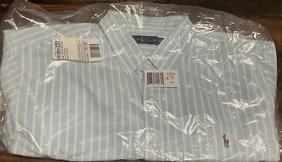 #ad Ralph Lauren Classic Fit Striped Shirt Blue Long Sleeve 2XL $45.00