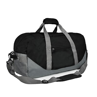#ad DALIX 21quot; Sling Duffle Duffel Ditty Bag Sports Gym Bag Travel Black Gray $19.99