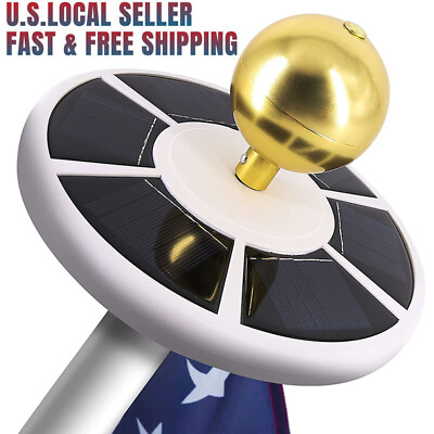 #ad Solar Powered Flag Pole Light 26 LED Auto Active Super Bright Outdoor Waterproof $22.99