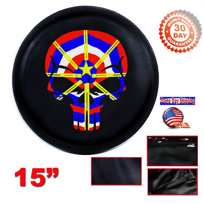 #ad 15quot; DIY Star Flag trailer Spare tire tyre Wheel Cover Heavy Duty Vinyl Material $20.83