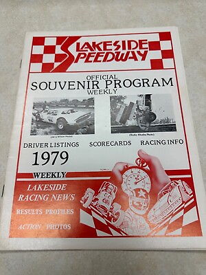 #ad 1979 Lakeside Speedway Souvenir Program Kansas City $18.00