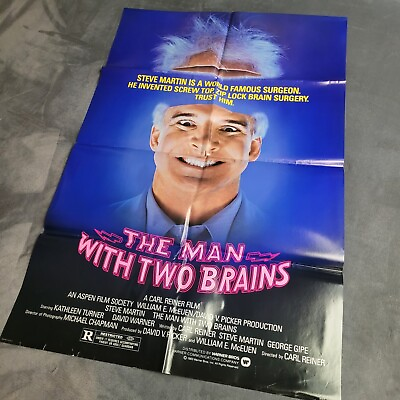 #ad The Man With Two Brains Original One Sheet Poster 1983 27x41 Steve Martin USA $48.98