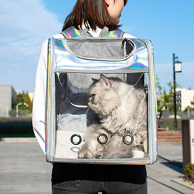 Ventilated Cat Backpack Carrier Travel Hiking Pet Dog Bag Carrier Multi opening $36.02