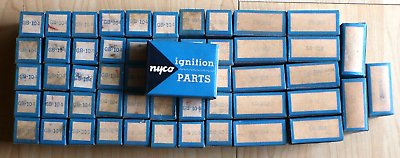 #ad nyco ignition parts starter alternator brushes? lot 54 boxes usa made $74.11