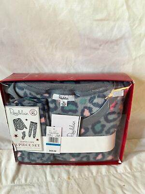 #ad New Roudelain Women#x27;s 3 Pc Printed Pajamas Leopard Pajama Set Super Cozy Size XL $18.04