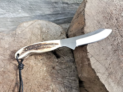 #ad HANDFORGED CUSTOM HUNTING COWBOY KNIFE WITH STAG HANDLEamp;SHEATH $55.99
