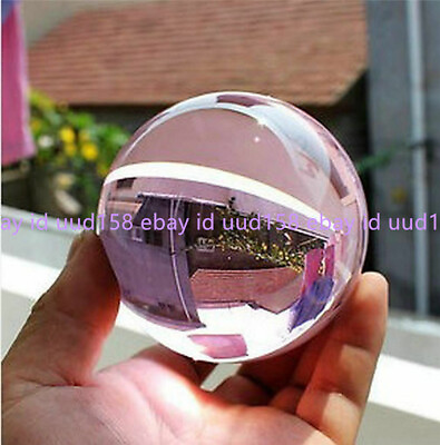 #ad Asian Rare Natural Quartz Clear Magic Crystal Healing Ball Sphere 40mm $8.87