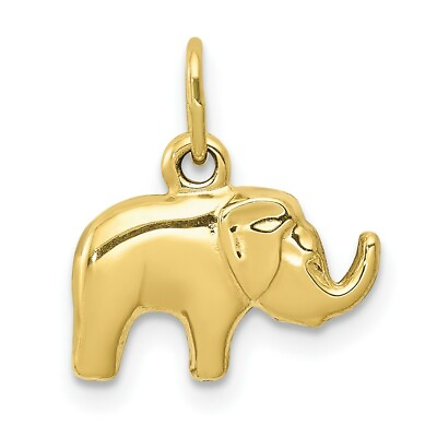 #ad Real 10kt Yellow Gold Elephant Charm $54.28