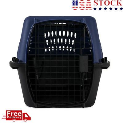 #ad 2 Door 24quot; Pet Cat Dogs Cage Crate Kennel Portable Heavy Duty Travel Plastic New $36.06