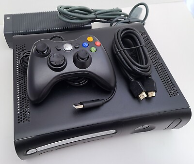 #ad Microsoft Xbox 360 ELITE Core Model Matte Black Video Game Console System 4GB $142.49