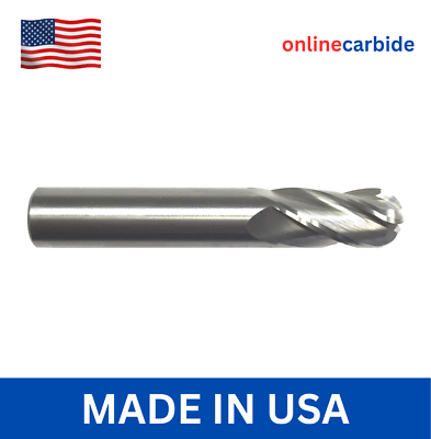 #ad 1quot; 4 FLUTE LONG BALL NOSE CARBIDE END MILL $188.95