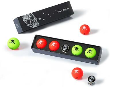 #ad Volvik Vivid Limited Skull Edition Red Green Golf Balls Marker Magnetic Hat Clip $19.99