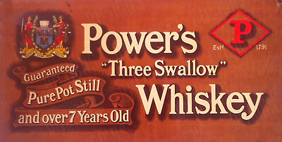 #ad Powers Whiskey Ad Metal Sign FREE SHIPPING Vintage Bar Decor $16.99