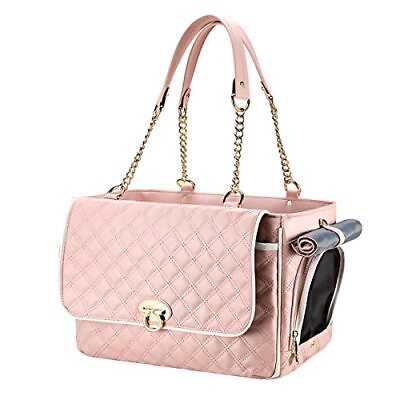Fashion Dog Purse Carrier for Small Dogs with 2 Super Large Pet Carrier Pink $103.66