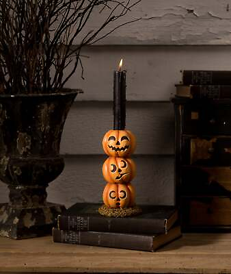 #ad Bethany Lowe Halloween Pumpkin Stack Candlestick TD3132 $29.00