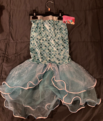 #ad Disney Little Mermaid Ariel Skirt Tail Halloween Costume Size 4 4 6 New $9.95