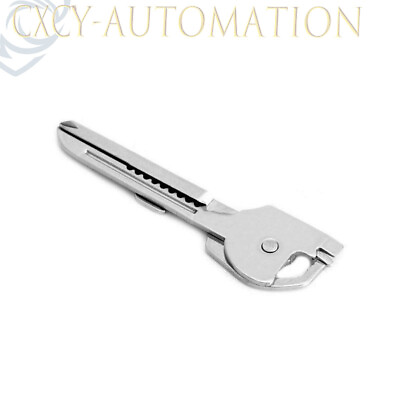#ad 6 in 1 Utili Key Tool Keyring Keychain Multifunction Stainless Steel 1Pcs . $0.99