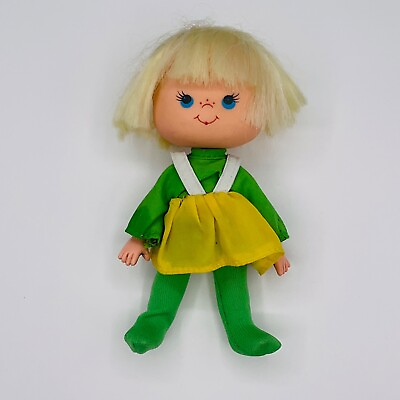 #ad VTG 1983 Jelly Bean Lucy Lemon Doll Toy Hong Kong Hair Yellow Green Clothes $48.78