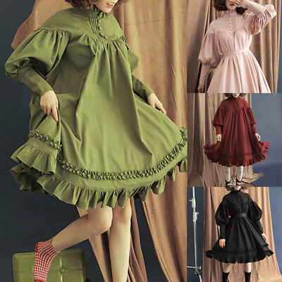 #ad Lace Gothic Ruffle Dress Women Vintage Lolita Dress Japanese Cute Dresses ♢ C $29.54
