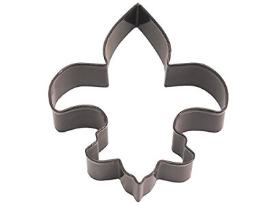 #ad Ramp;M Fleur De Lis 4.5quot; Cookie Cutter Brown With Colored Durable $17.25