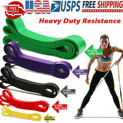 #ad New Resistance Band Elastic Band Exercise Workout Loop Pilates Fitness Training $6.99