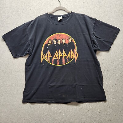 #ad Def Leppard Shirt Mens 2X Black 2006 Tour Pre Shrunk Anvil Tag Concert Band Tee $23.75