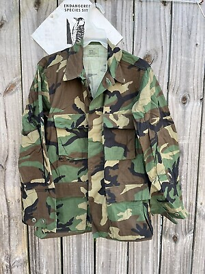 #ad M81 Woodland BDU Shirt NYCO Small Reg 1980s Early Pattern NEW Unissued Deadstock $37.85