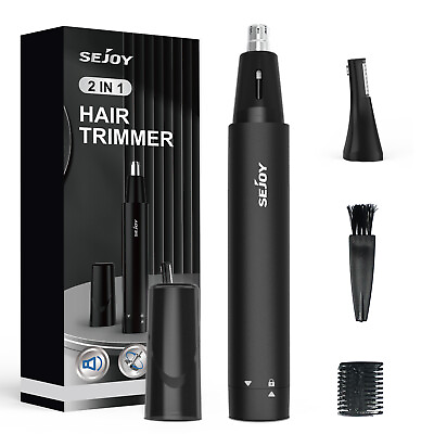 #ad Nose Hair Trimmer For Men Ear and Nose Hair Trimmer Eyebrow Beard with Batteries $9.55