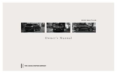 #ad 2020 Lincoln Nautilus Owners Manual User Guide $37.49