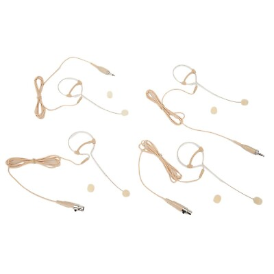 #ad Convenient Beige Earhook Headset Mic with Windscreen for Noise Reduction $8.85