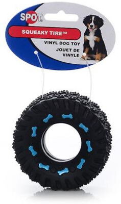 #ad Pack of 3 Spot Squeaky Vinyl Tire Dog Toy 1 count $32.86