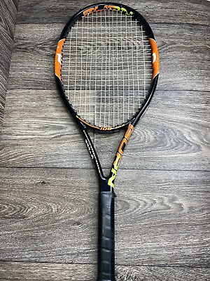 #ad Wilson Burn Team 100 Tennis Racquet 16x20 Pattern 4 1 4 Grip Smart Tennis Sensor $54.99