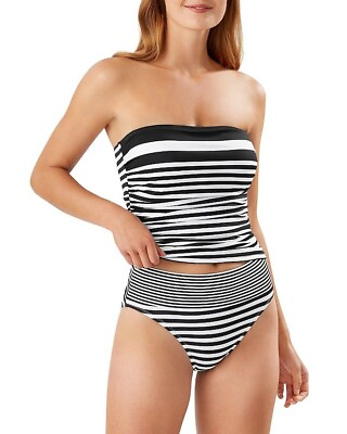 #ad Tommy Bahama Breaker Bay Striped Bandeau Tankini Top L57824 Womens Size L $87.40