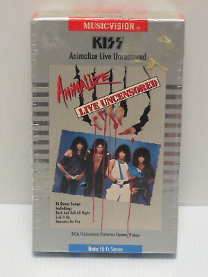 #ad KISS ANIMALIZE LIVE UNCENSORED BETA TAPE OFFICIAL ORIGINAL FACTORY SEALED VHTF $500.00