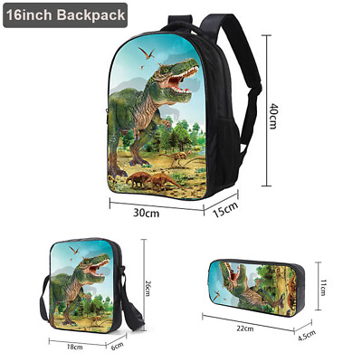 #ad Lovely 3PCS 16 Inch Children#x27;s Dinosaur Backpack For The Start Of School Season $29.99