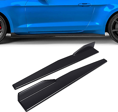 #ad Side Skirts Fits Universal Vehicles Black Style Side Skirt Rocker Modified 31quot; 4 $50.27
