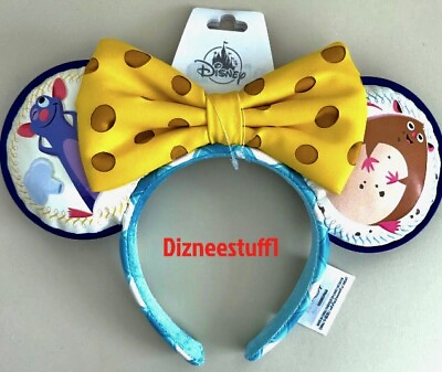 #ad 2024 Disney Parks Epcot Remys Ratatouille Emile Cheese Bow Minnie Ears Headband $34.97