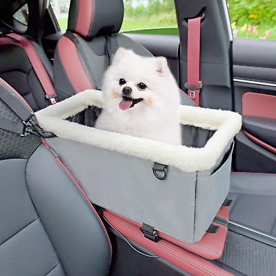 #ad #ad Dog Car Seat for Small Dog up to 12lbs Center Console Armrest Dog Booster Seat $37.27